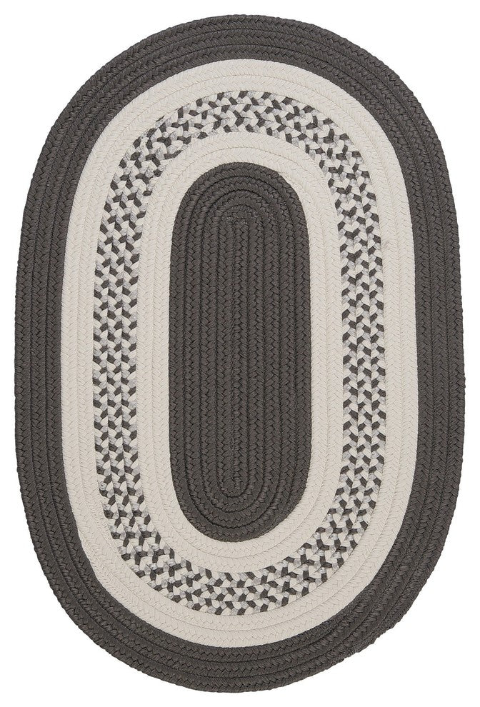 Colonial Mills Crescent NT11 Gray Indoor/Outdoor Area Rug, Oval 2'x6'