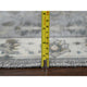 Medium Gray, Hand Knotted, Karajeh Design, Natural Wool, Runner Rug, 2'7"x7'9"