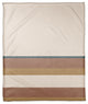 Tan Stripes 50x60 Coral Fleece Blanket
