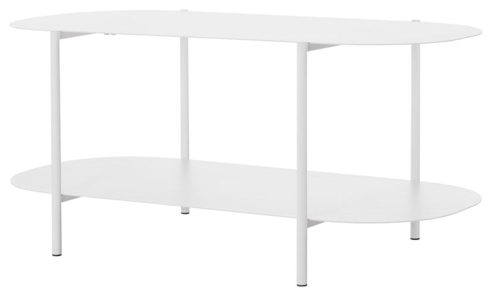 Coffee Table, Round, Steel Metal, White, Living Lounge Cafe Lobby Hospitality