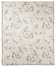 Gray Bunny Sketch 30x40 Coral Fleece Blanket