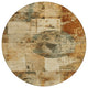 Machine Washable Indoor/Outdoor Chantille ACN1905 Beige 8' x 8' Round Rug