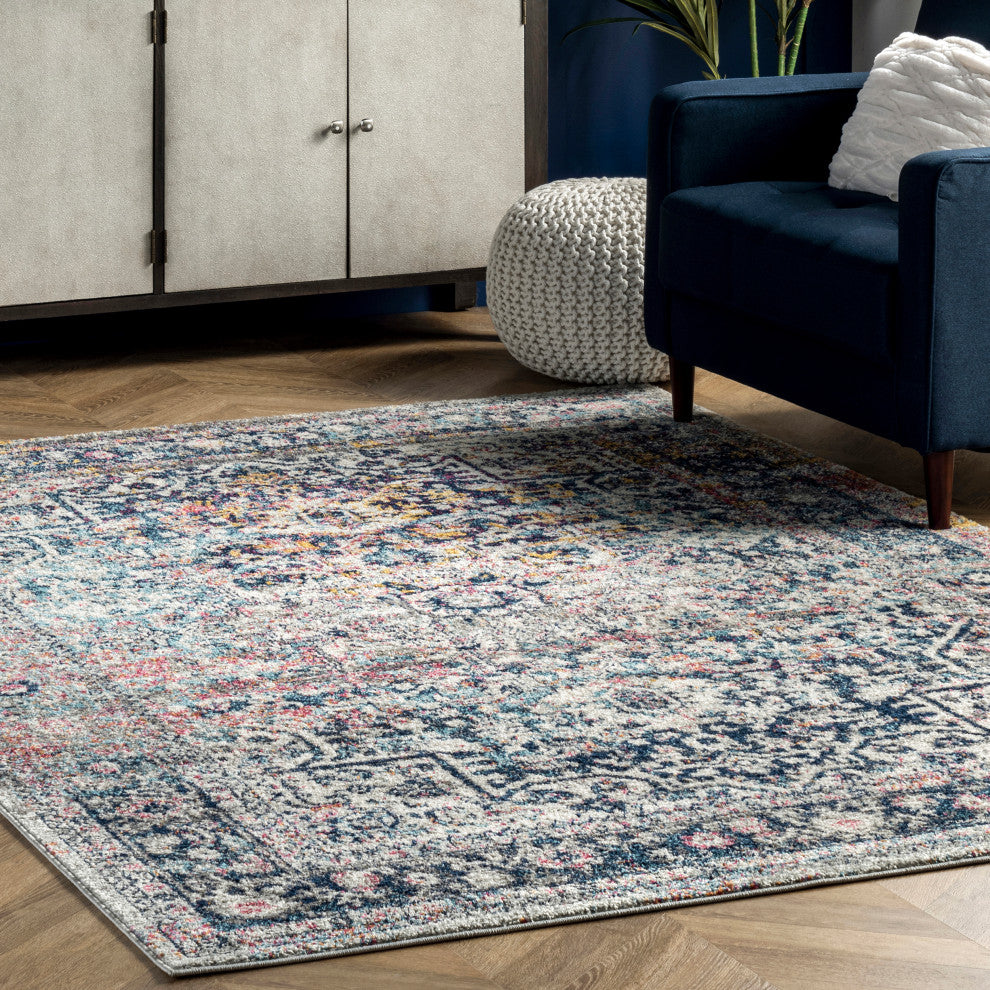Nuloom Persian Vintage Raylene Area Rug, Blue 3'x5'