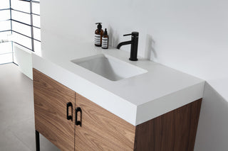 Cartisan Design Veemon Dual Mount Vanity, Walnut, 36"