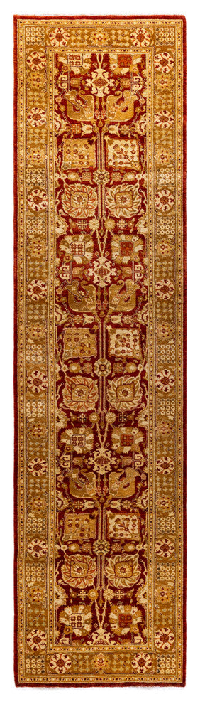 Ottoman, One-of-a-Kind Hand-Knotted Area Rug Red, 2' 6" x 10' 5"