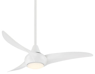 Minka Aire Light Wave LED 44" Ceiling Fan With Remote Control, White