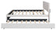 Gewnee Queen Size Upholstered Platform Bed in Beige