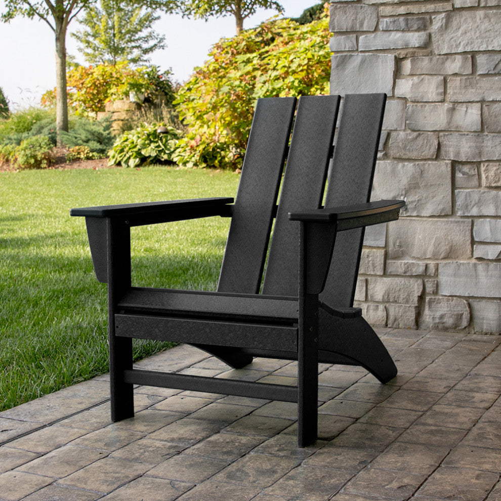 POLYWOOD Modern Adirondack 3-Piece Set, Mahogany