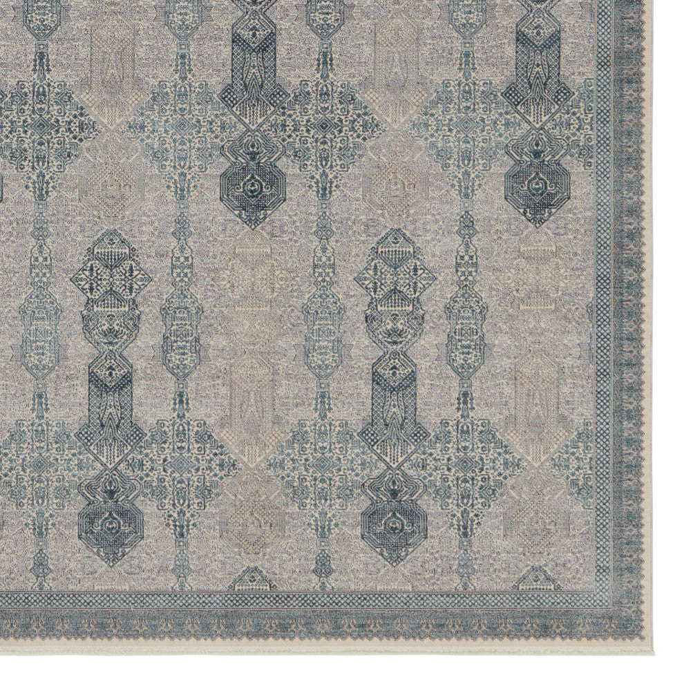 Jaipur Living Beaumont Trellis Blue/ Tan Runner Rug 3'X8'