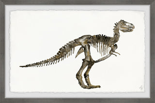 "Dinosaur Skeleton" Framed Painting Print, 18"x12"