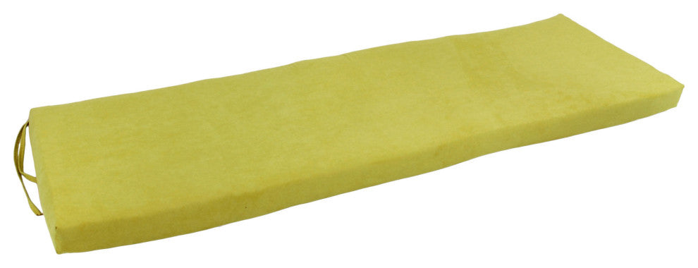 63"X19" Solid Microsuede Bench Cushion, Mojito Lime