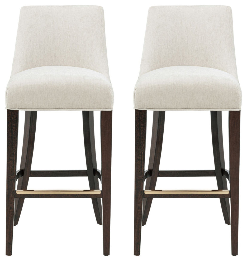 Manhattan Comfort Beever Barstool, Cream, Set of 2