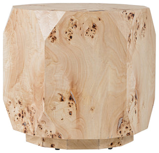 Modrest July Modern Mapa Burl Round End Table