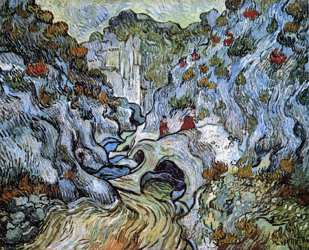 Vincent Van Gogh A Path through a Ravine - 20" x 25" Premium Canvas Print