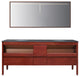 Freestanding Bath Vanity Set with Engineered Stone Top with Mirror, 72''