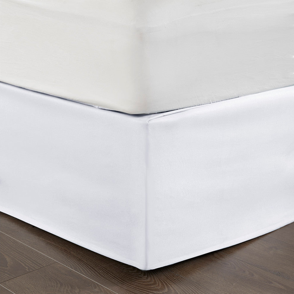 Madison Park Simple Fit Wrap Around Adjustable Bedskirt, White