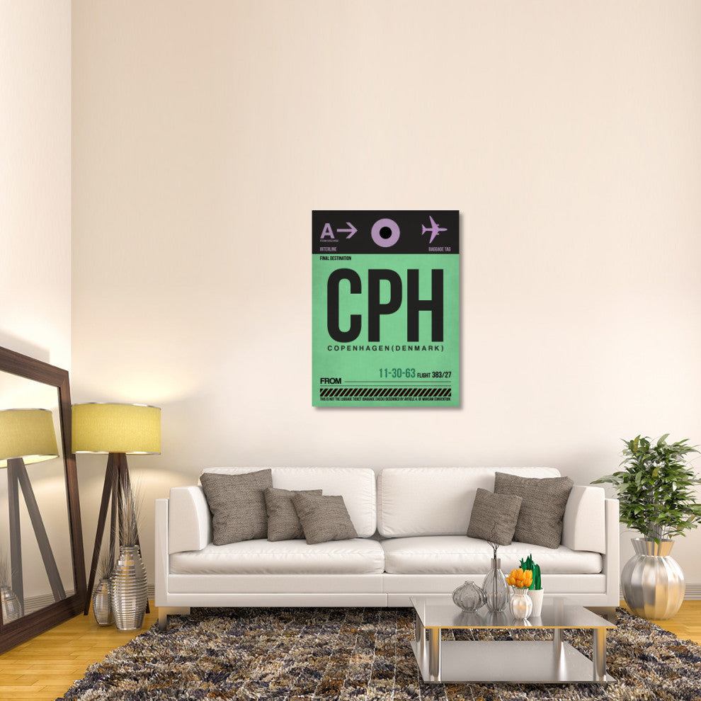 "CPH Copenhagen Luggage Tag 1" Fine Art Print