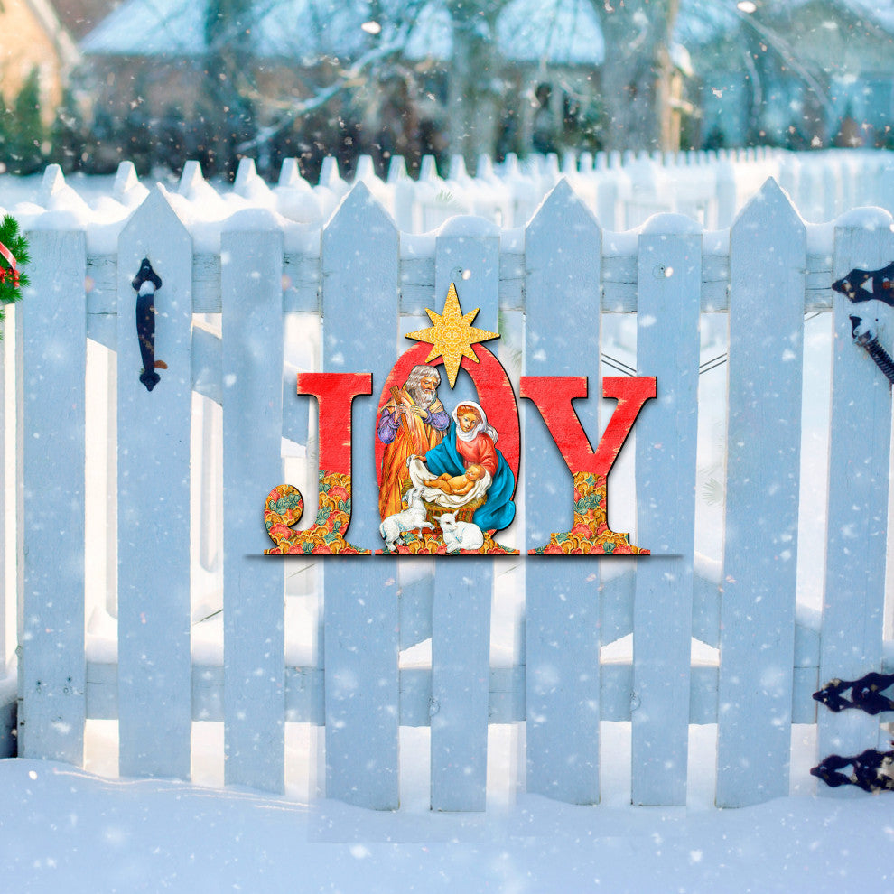 Regal Joy Nativity Wooden Door hanger