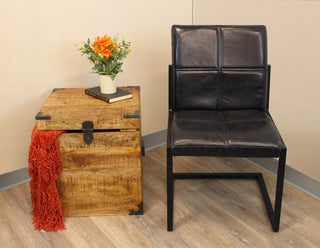 Mateo Trunk End Table Natural Finish