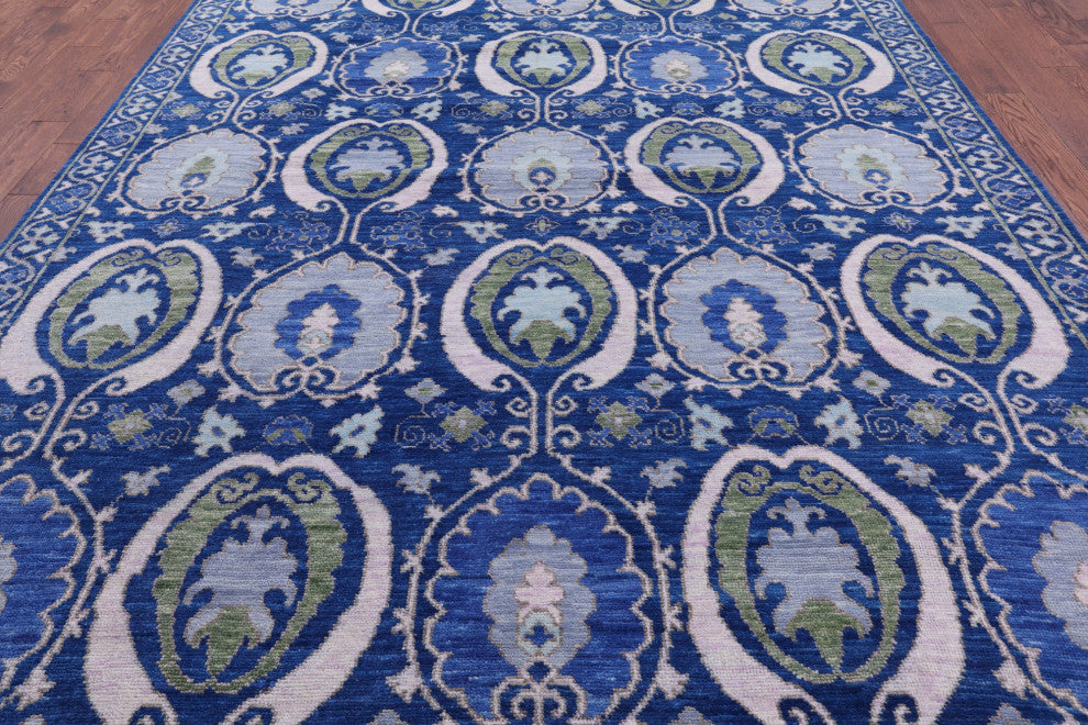 William Morris Handmade Wool Rug 9' 2" X 12' 2" - Q13599