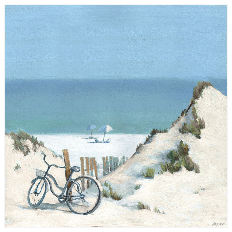 "Biking My Way" Floater Framed Painting Print on Canvas, 16x16
