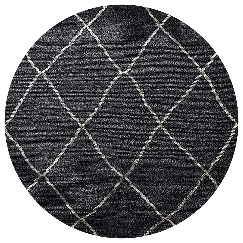Ahgly Company Indoor Round Mid-Century Modern Area Rugs, 4' Round