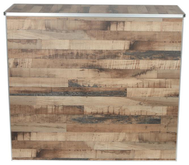 4' Laminate Foldable Bar, Rustic Natural