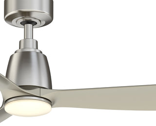 Fanimation Kute 52" Ceiling fan with LED and Remote, Brushed Nickel