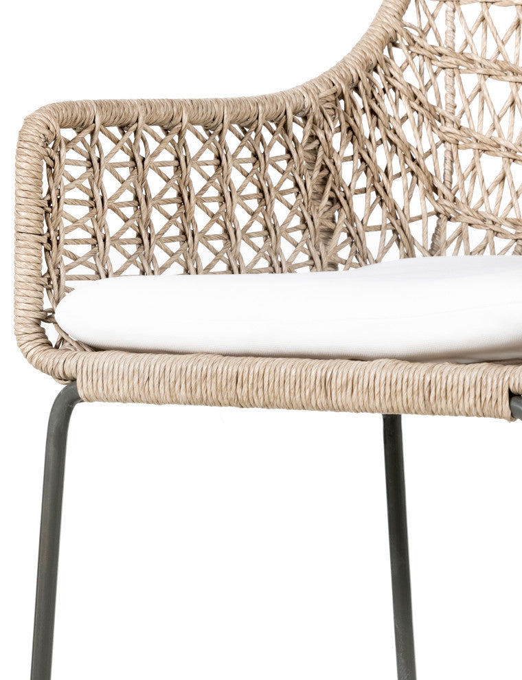 Bandera Outdoor Stool WithCshn-Wht-Counter