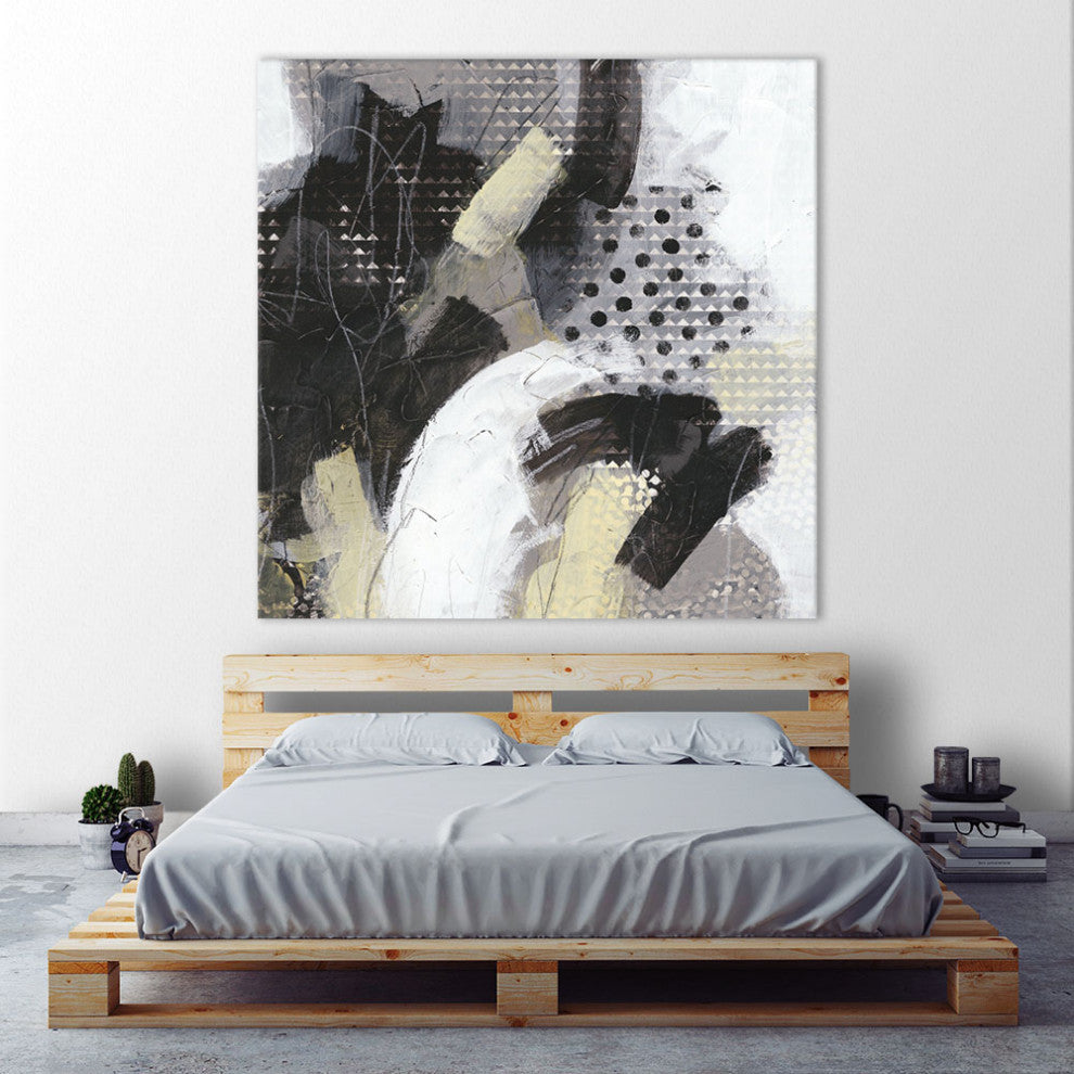 "Tonal Gesture IV" Fine Art Giant Canvas Print, 54"x54"