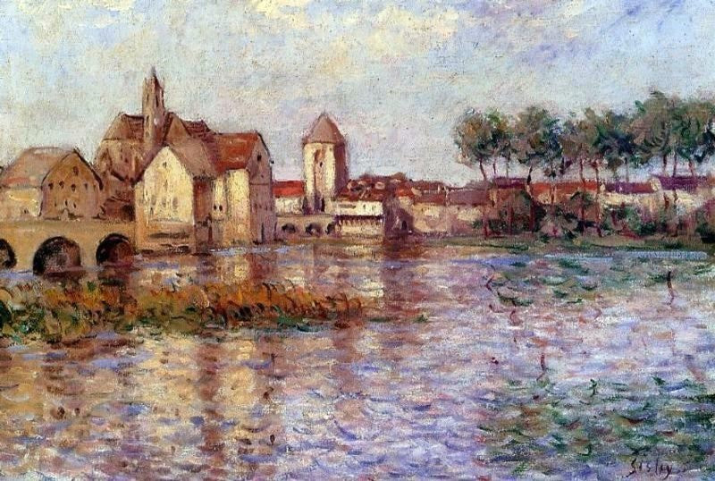 Alfred Sisley Moret-Sur-Loing, 18"x27" Wall Decal