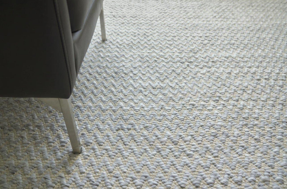 Rialto Handwoven Polyester and Cotton Light Gray Area Rug