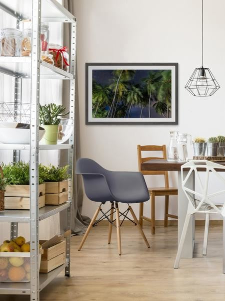 "Palms at Night" Framed Painting Print, 36"x24"