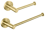 Circular 2-Piece Bathroom Hardware Set, Brushed Gold