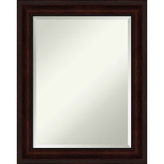 Coffee Bean Brown Beveled Bathroom Wall Mirror - 23 x 29 in.