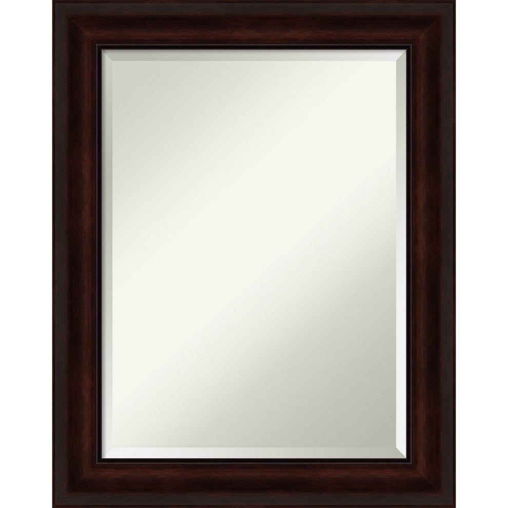 Coffee Bean Brown Beveled Bathroom Wall Mirror - 23 x 29 in.