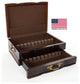 Grandeur Flatware Chest, Solid American Cherry Hardwood with Anti-Tarnish Lining