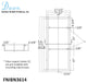 Dawn FNIBN3614 Stainless Steel Finish Shower Niche with Two Glass Shelves