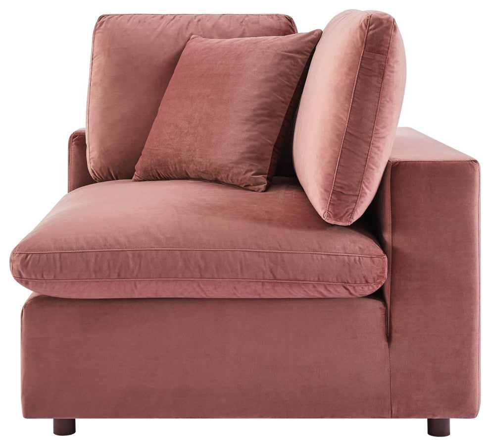 Sectional Sofa Set, Velvet, Pink, Modern, Living Lounge Hotel Lobby Hospitality