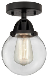 Beacon Semi-Flush Mount, Matte Black, Clear, Clear