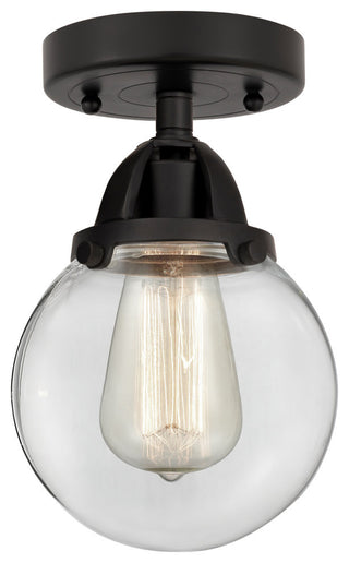 Beacon Semi-Flush Mount, Matte Black, Clear, Clear