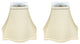 Royal Designs Fancy Square Bell Basic Lamp Shade, Beige, 4x10x8.5, Set of 2