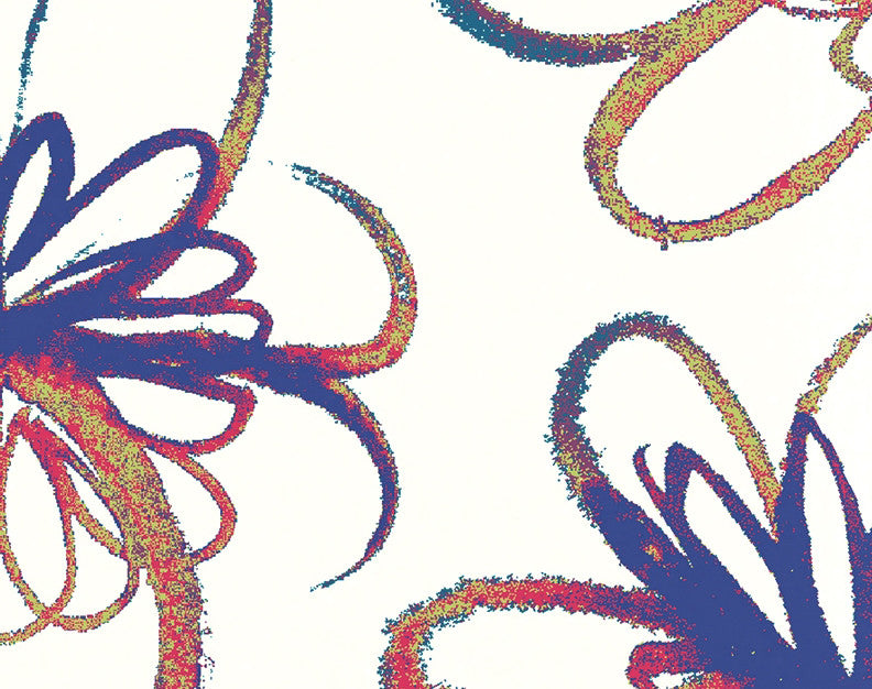 Penelope Holiday Floral Print Kitchen Towel, Royal Blue