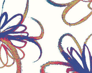 Penelope Holiday Floral Print Kitchen Towel, Royal Blue