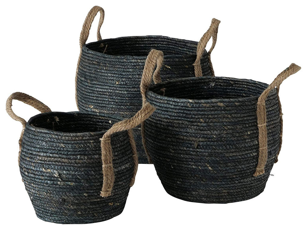 3 Piece Wicker Basket Set