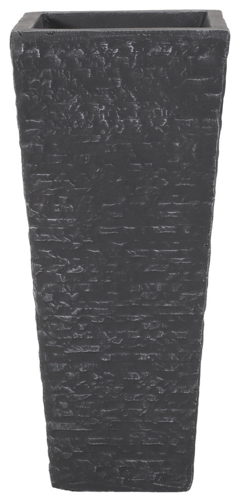 Tengren Outdoor Medium and Small Cast Stone Planters, Set of 2