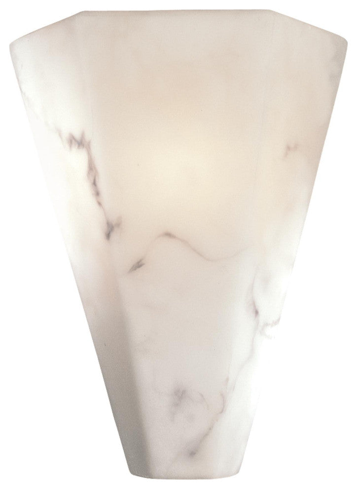 1-Light Wall Sconce With Alabaster Dust Glass