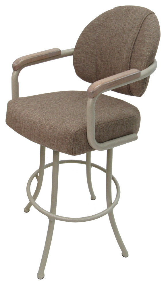 Swivel Metal Counter 26", 30" Extra Tall 34" Bar Stool, M-79, Basin Beige, Beige