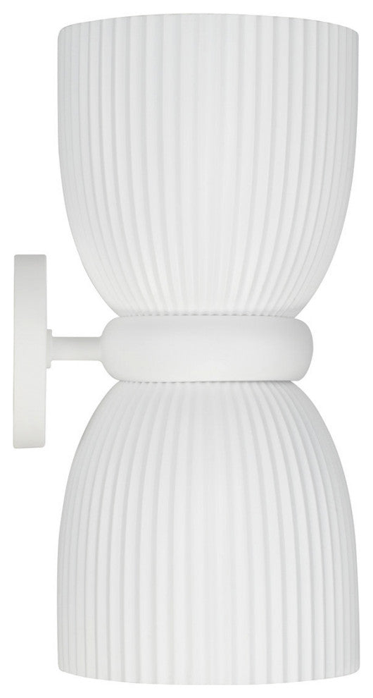 Capital Lighting 656121 Mallory 2 Light 17" Tall Wall Sconce - Ceramic White