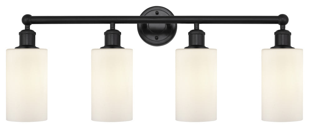 Innovations 616-4W-BK-G801 Clymer 4 Light Bath Vanity Light, Matte Black
